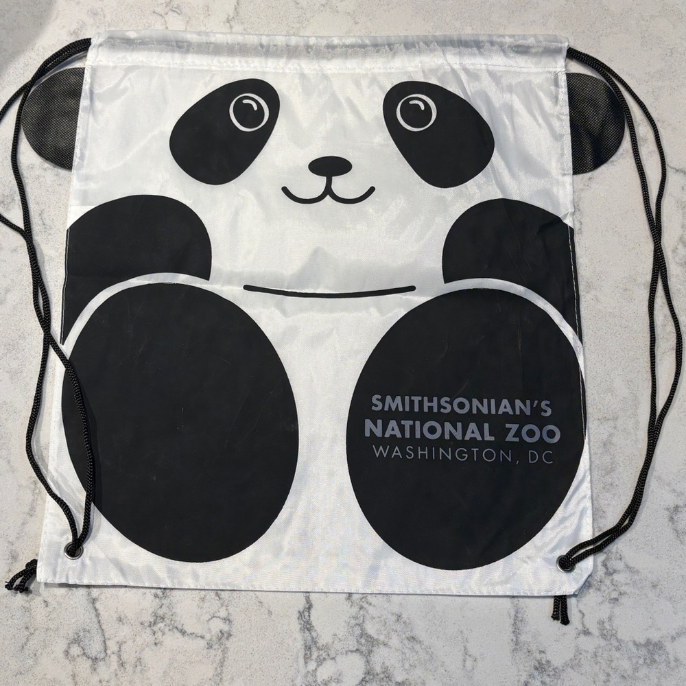 Smithsonian's National Zoo Panda Drawstring Bag, NWOT